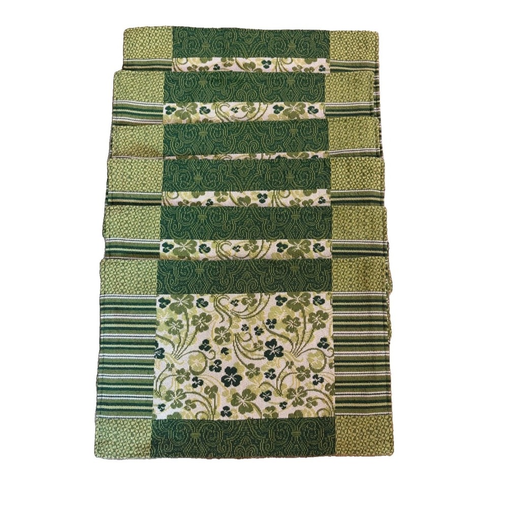 Bridgets Erin Ireland Shamrock Tapestry Placemats Set of 6 Green St. Patrick's